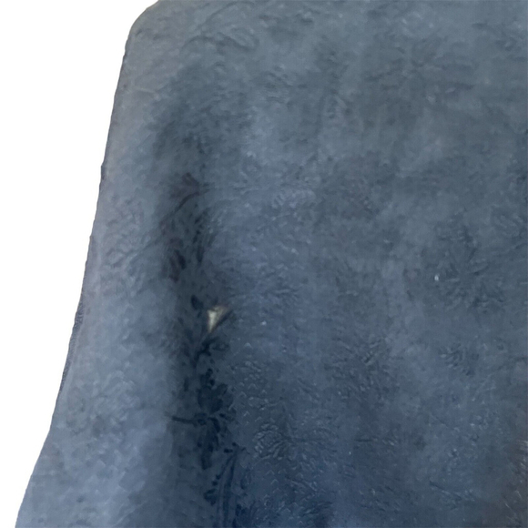 Victorian Edwardian Black Brocade Beaded Feather Cape - Picture 7 of 12